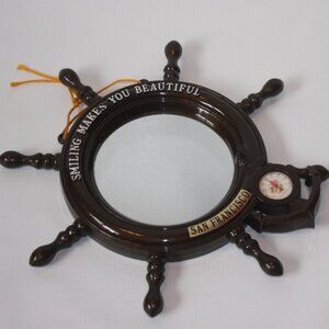 Vintage Nautical Wheel Mirror San Francisco Mirror